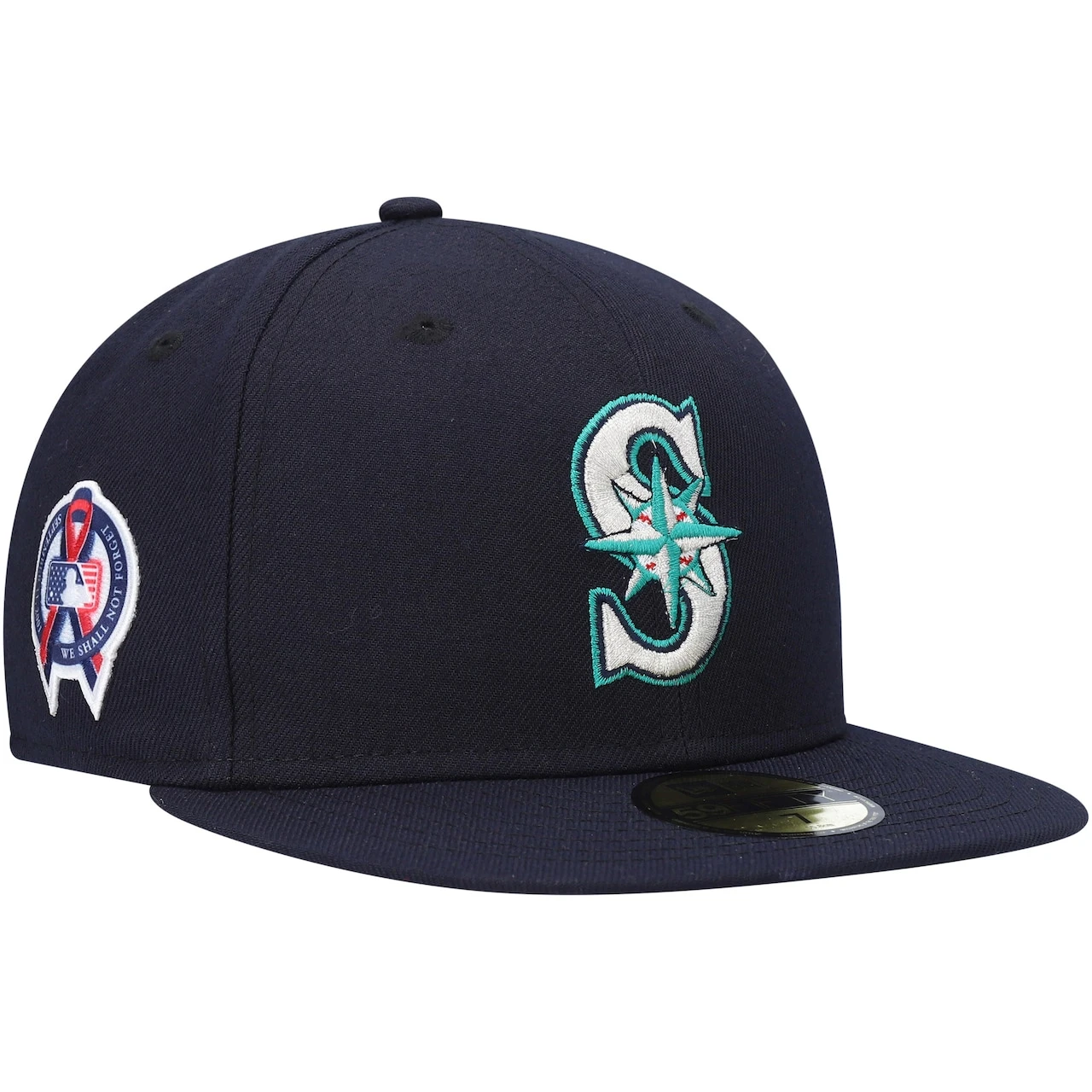 Men's Seattle Mariners New Era Navy 9/11 Memorial Side Patch 59FIFTY Fitted Hat 3 Men's Seattle Mariners New Era Navy 9/11 Memorial Side Patch 59FIFTY Fitted Hat