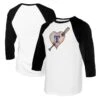 Women's Texas Rangers Tiny Turnip White/Black Heart Bat 3/4-Sleeve Raglan T-Shirt -Baseball Peripherals Store 4 sleeve raglan t shirt pi4750000 altimages ff 4750226 8f121ee18191c78ad990alt1 full