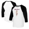 Women's Atlanta Braves Tiny Turnip White/Black Triple Scoop 3/4-Sleeve Raglan T-Shirt -Baseball Peripherals Store 4 sleeve raglan t shirt pi4751000 altimages ff 4751037 adfce628d31cade3d099alt1 full