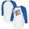 Women's Texas Rangers Tiny Turnip White/Royal Heart Banner 3/4-Sleeve Raglan T-Shirt 2 Women's Texas Rangers Tiny Turnip White/Royal Heart Banner 3/4-Sleeve Raglan T-Shirt -Baseball Peripherals Store 4 sleeve raglan t shirt ss5 p 5301915pv 1u 8anx7yh0donpq4azsulbv g2tno0l8ycwxy8lw23nd