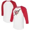 Women's Cincinnati Reds Tiny Turnip White/Red Heart Bat 3/4-Sleeve Raglan T-Shirt -Baseball Peripherals Store 4 sleeve raglan t shirt ss5 p 5301930pv 1u c1zsosbdahloqzzficdev fvgashttqye5kpf4lnm1