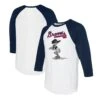 Women's Atlanta Braves Tiny Turnip White/Navy Slugger 3/4-Sleeve Raglan T-Shirt -Baseball Peripherals Store 4 sleeve raglan t shirt ss5 p 5302759pv 1u auowm8gxmet2yhkblvilv glq8wdzgftohbdxuyq01