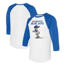 Women's Toronto Blue Jays Tiny Turnip White/Royal Slugger 3/4-Sleeve Raglan T-Shirt