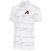 Men's Arizona Diamondbacks Antigua White/Black Ryder Polo