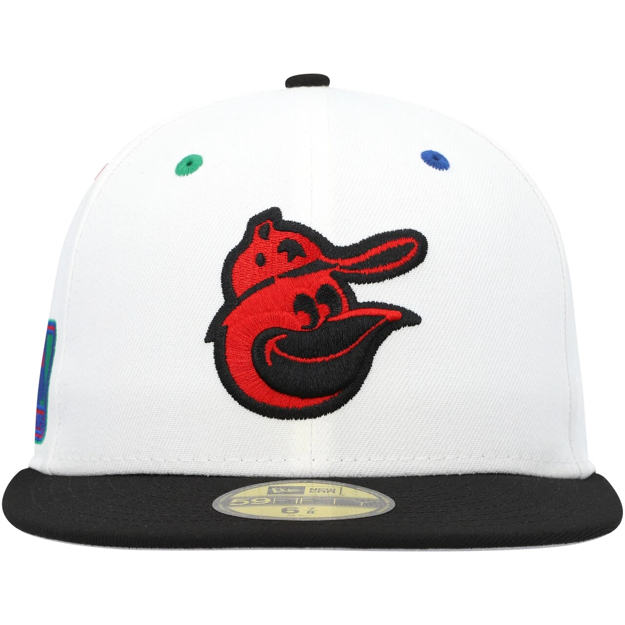 Men's Baltimore Orioles New Era White/Black Primary Eye 59FIFTY Fitted Hat 4 Men's Baltimore Orioles New Era White/Black Primary Eye 59FIFTY Fitted Hat - Image 2