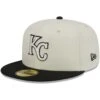 Men's Kansas City Royals New Era Stone/Black Chrome 59FIFTY Fitted Hat -Baseball Peripherals Store black kansas city royals chrome 59fifty fitted hat ss5 p 200013213pv 1u ytwzmhcnvsq5a3cvrzztv kx3alnzdgi6tmxlbzkrh