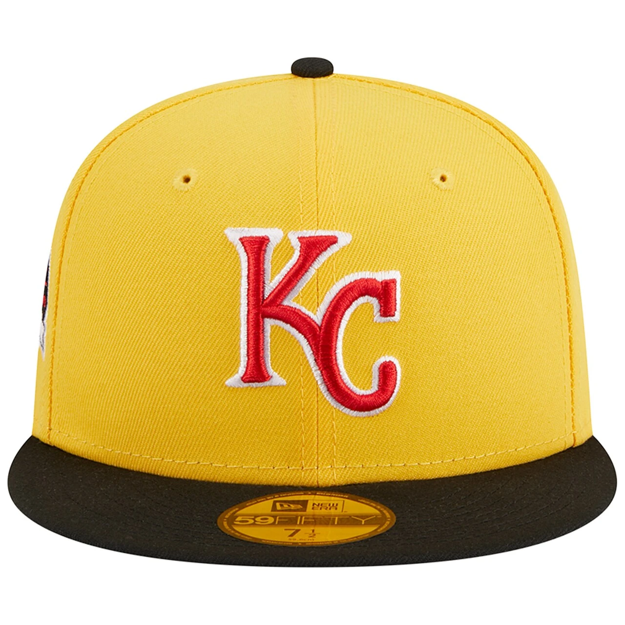 Men's Kansas City Royals New Era Yellow/Black Grilled 59FIFTY Fitted Hat 4 Men's Kansas City Royals New Era Yellow/Black Grilled 59FIFTY Fitted Hat - Image 2
