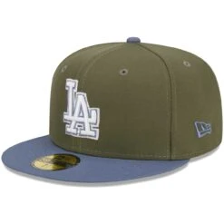 Men's Los Angeles Dodgers New Era Olive/Blue 59FIFTY Fitted Hat -Baseball Peripherals Store blue los angeles dodgers 59fifty fitted hat ss5 p 200013108pv 3u osemznhvzsqmal9hou5bv safraemtyoqgrcldguas