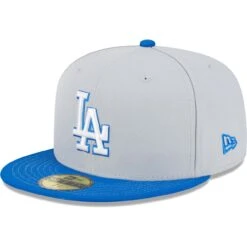 Men's Los Angeles Dodgers New Era Gray/Blue Dolphin 59FIFTY Fitted Hat -Baseball Peripherals Store blue los angeles dodgers dolphin 59fifty fitted hat ss5 p 200000344pv 3u meekeu1fylt5itzr4fecv juqzry9uypraa7cl0wlv