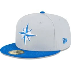Men's Seattle Mariners New Era Gray/Blue Dolphin 59FIFTY Fitted Hat -Baseball Peripherals Store blue seattle mariners dolphin 59fifty fitted hat ss5 p 200000365pv 3u h0ybyteblvaxvik03yxtv mmppdkihmaycho9qufdo