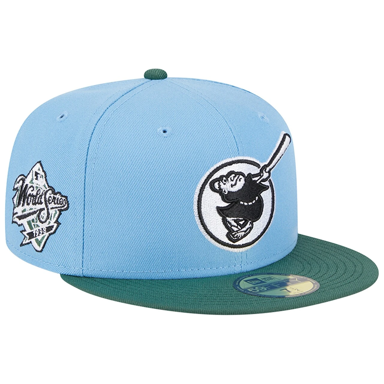 Men's San Diego Padres New Era Sky Blue/Cilantro 1998 World Series 59FIFTY Fitted Hat 3 Men's San Diego Padres New Era Sky Blue/Cilantro 1998 World Series 59FIFTY Fitted Hat