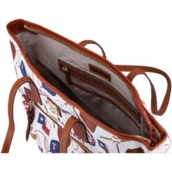 Texas Rangers Dooney & Bourke Game Day Zip Tote Bag -Baseball Peripherals Store dooney and bourke texas rangers game day zip tote bag pi4378000 altimages ff 4378140 b2563cfb608e57e0c838alt3 full