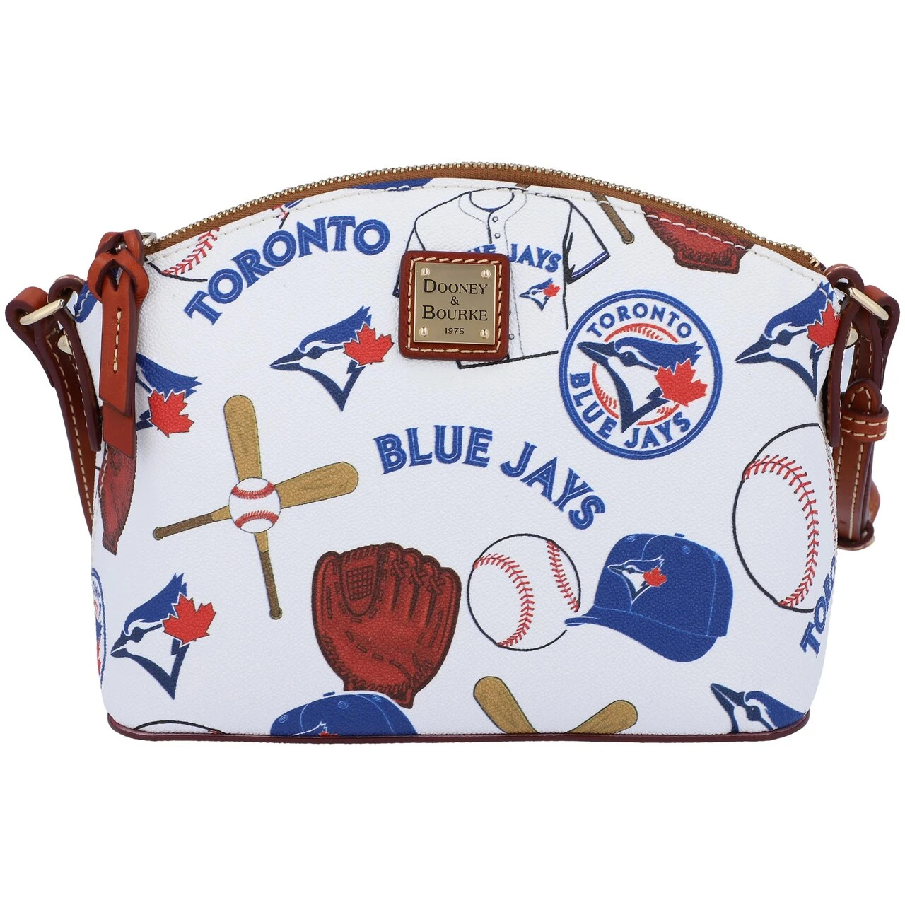 Toronto Blue Jays Dooney & Bourke Gameday Suki Crossbody With Medium Wristlet 4 Toronto Blue Jays Dooney & Bourke Gameday Suki Crossbody With Medium Wristlet - Image 2