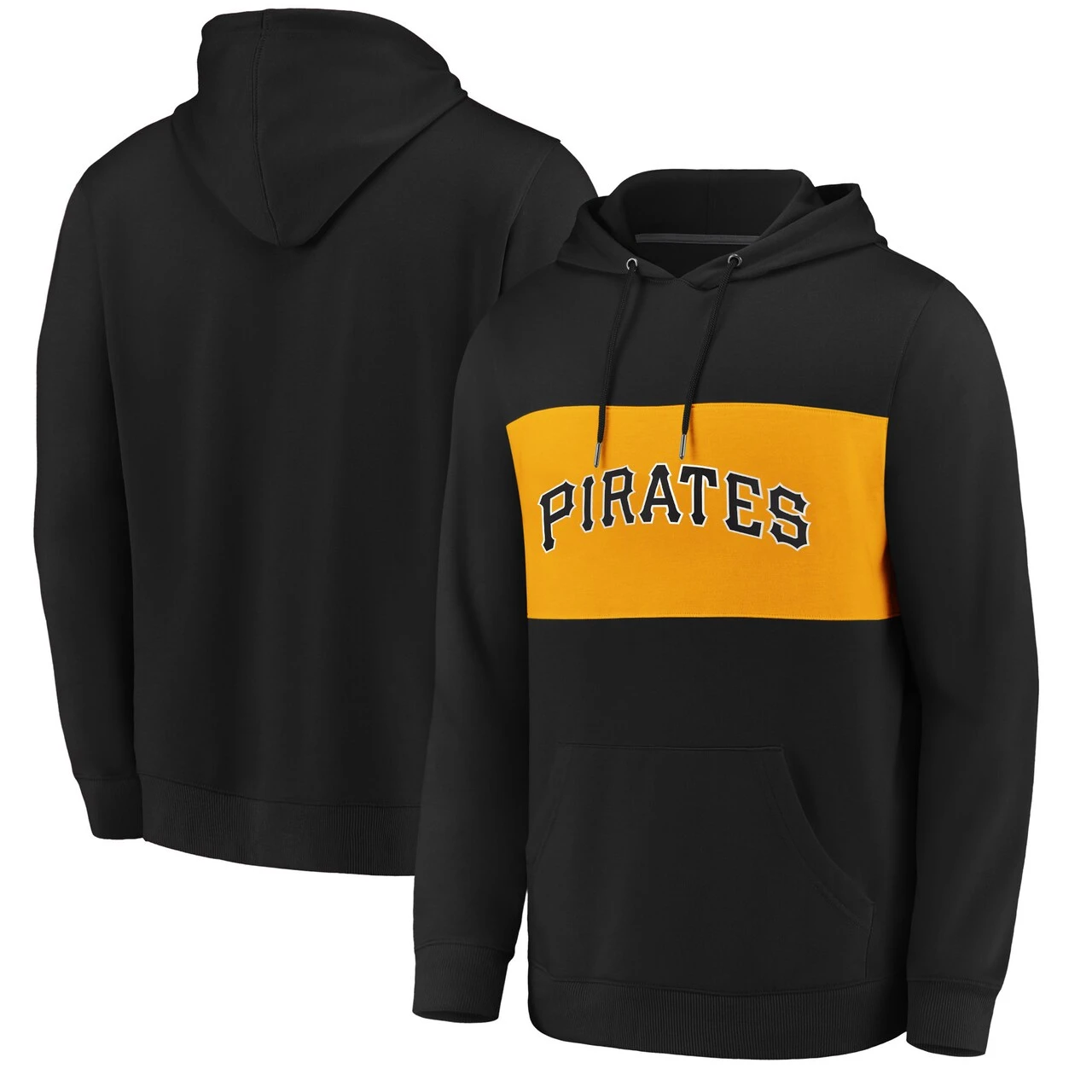 Men's Pittsburgh Pirates Fanatics Branded Black/Gold True Classics Team Faux Cashmere Pullover Hoodie 3 Men's Pittsburgh Pirates Fanatics Branded Black/Gold True Classics Team Faux Cashmere Pullover Hoodie
