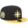 Men's Seattle Mariners New Era Black/Gold 59FIFTY Fitted Hat -Baseball Peripherals Store gold seattle mariners 59fifty fitted hat ss5 p 200015988pv 1u 4tek5zazheq8bz1zczrzv yhyho1kus2wii9dvxxyr