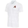 Men's Arizona Diamondbacks Antigua White/Gray Ryder Polo