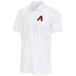 Men's Arizona Diamondbacks Antigua White/Gray Ryder Polo