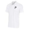 Men's Pittsburgh Pirates Antigua White/Gray 19th Hole Polo -Baseball Peripherals Store gray pittsburgh pirates 19th hole polo pi5211000 ff 5211020 fb7dfcabac93e46ee0d4 full