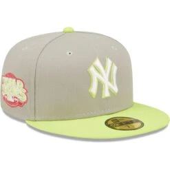 Men's New York Yankees New Era Gray/Green 45th Anniversary Cyber 59FIFTY Fitted Hat
