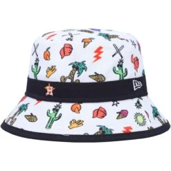 Infant Houston Astros New Era White Spring Training Print Bucket Hat