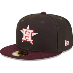 Men's Houston Astros New Era Brown/Maroon Chocolate Strawberry 59FIFTY Fitted Hat -Baseball Peripherals Store maroon houston astros chocolate strawberry 59fifty fitted hat ss5 p 200000306pv 3u taazpbgfe5anuf6mreimv l4yrln57af8gshs6xln7