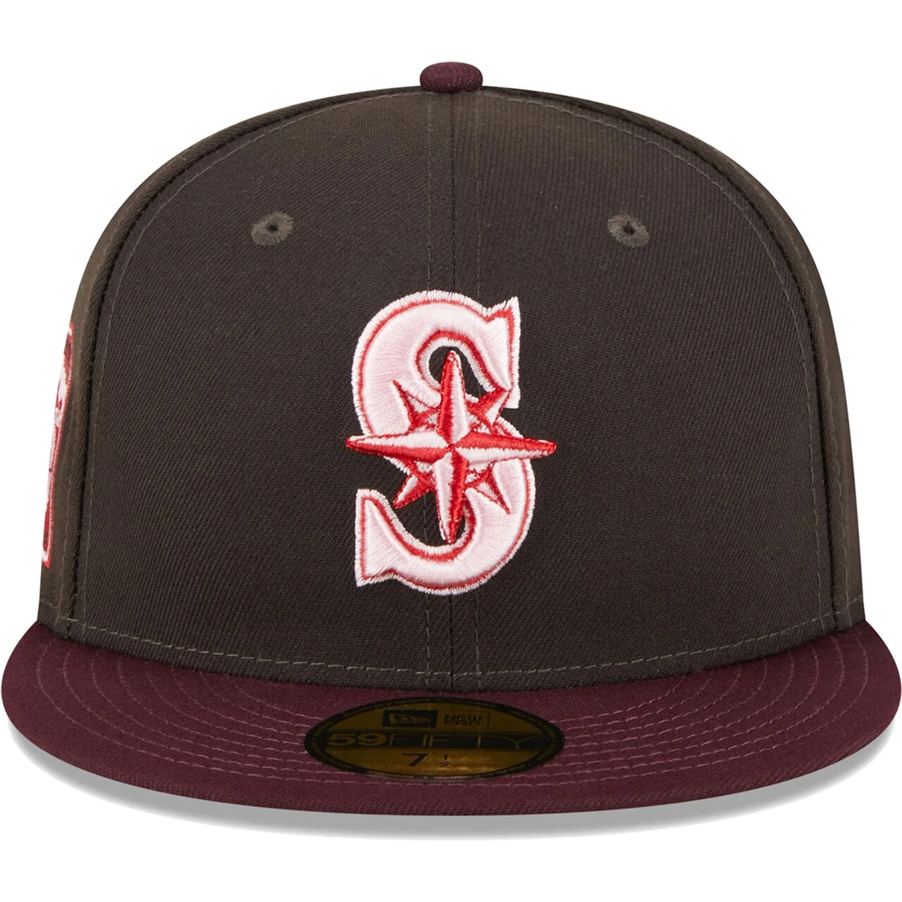 Men's Seattle Mariners New Era Brown/Maroon Chocolate Strawberry 59FIFTY Fitted Hat 4 Men's Seattle Mariners New Era Brown/Maroon Chocolate Strawberry 59FIFTY Fitted Hat - Image 2