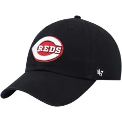 Men's Cincinnati Reds '47 Black Clean Up Team Adjustable Hat