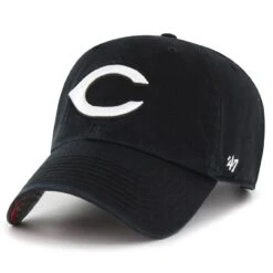 Men's Cincinnati Reds '47 Black Dark Tropic Clean Up Adjustable Hat