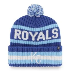 Men's Kansas City Royals '47 Royal Bering Cuffed Knit Hat With Pom