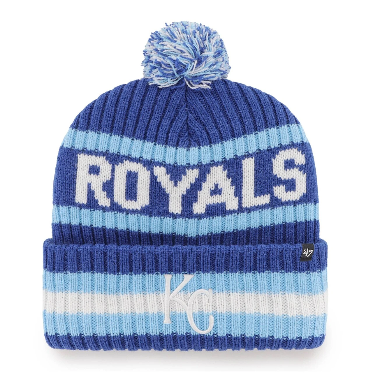 Men's Kansas City Royals '47 Royal Bering Cuffed Knit Hat With Pom 3 Men's Kansas City Royals '47 Royal Bering Cuffed Knit Hat With Pom