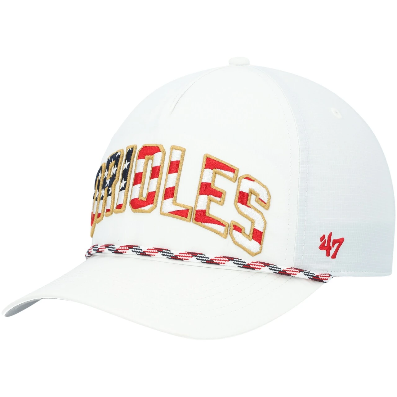 Men's Baltimore Orioles '47 White Flag Flutter Hitch Snapback Hat 3 Men's Baltimore Orioles '47 White Flag Flutter Hitch Snapback Hat