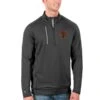 Men's San Francisco Giants Antigua Gray Generation Quarter-Zip Pullover Jacket
