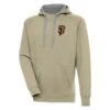 Men's San Francisco Giants Antigua Khaki Victory Pullover Hoodie