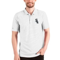Men's Chicago White Sox Antigua White Esteem Polo