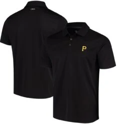 Men's Pittsburgh Pirates CBUK By Cutter & Buck Black DryTec Fairwood Polo