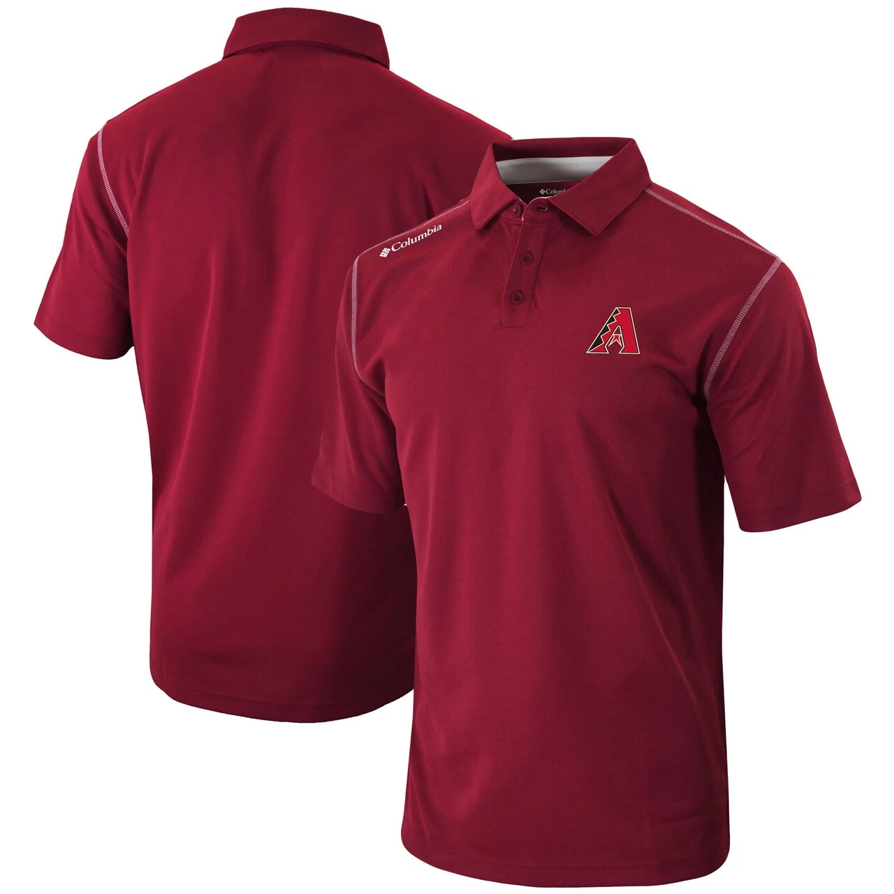 Men's Arizona Diamondbacks Columbia Red Omni-Wick Shotgun Polo 3 Men's Arizona Diamondbacks Columbia Red Omni-Wick Shotgun Polo