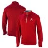 Men's Atlanta Braves Columbia Red Omni-Wick Wickhams Hills Half-Zip Pullover Top