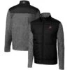 Men's Arizona Diamondbacks Cutter & Buck Black Stealth Hybrid Quilted Full-Zip Windbreaker Jacket