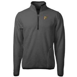 Men's Pittsburgh Pirates Cutter & Buck Gray Cascade Eco Sherpa Fleece Quarter-Zip Pullover Jacket -Baseball Peripherals Store mens cutter and buck gray pittsburgh pirates cascade eco sherpa fleece quarter zip pullover jacket ss5 p 200063546pv 2u sb16gec36flajophrsucv 1lxzjeirh9je3o097xoh