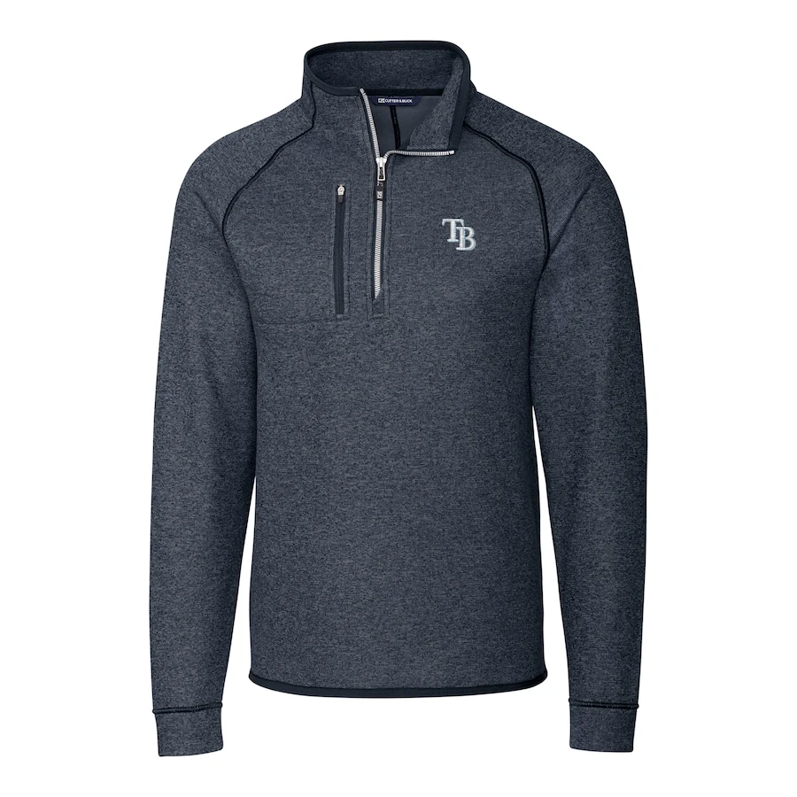 Men's Tampa Bay Rays Cutter & Buck Navy Mainsail Half-Zip Pullover Jacket 3 Men's Tampa Bay Rays Cutter & Buck Navy Mainsail Half-Zip Pullover Jacket
