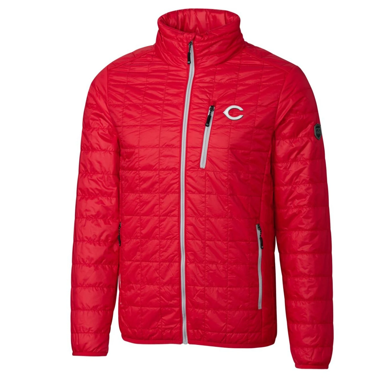 Men's Cincinnati Reds Cutter & Buck Red Rainier Eco Insulated Full-Zip Puffer Jacket 4 Men's Cincinnati Reds Cutter & Buck Red Rainier Eco Insulated Full-Zip Puffer Jacket - Image 2