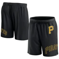 Men's Pittsburgh Pirates Fanatics Branded Black Clincher Mesh Shorts