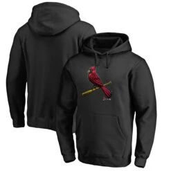 Men's St. Louis Cardinals Fanatics Branded Black Midnight Mascot Pullover Hoodie