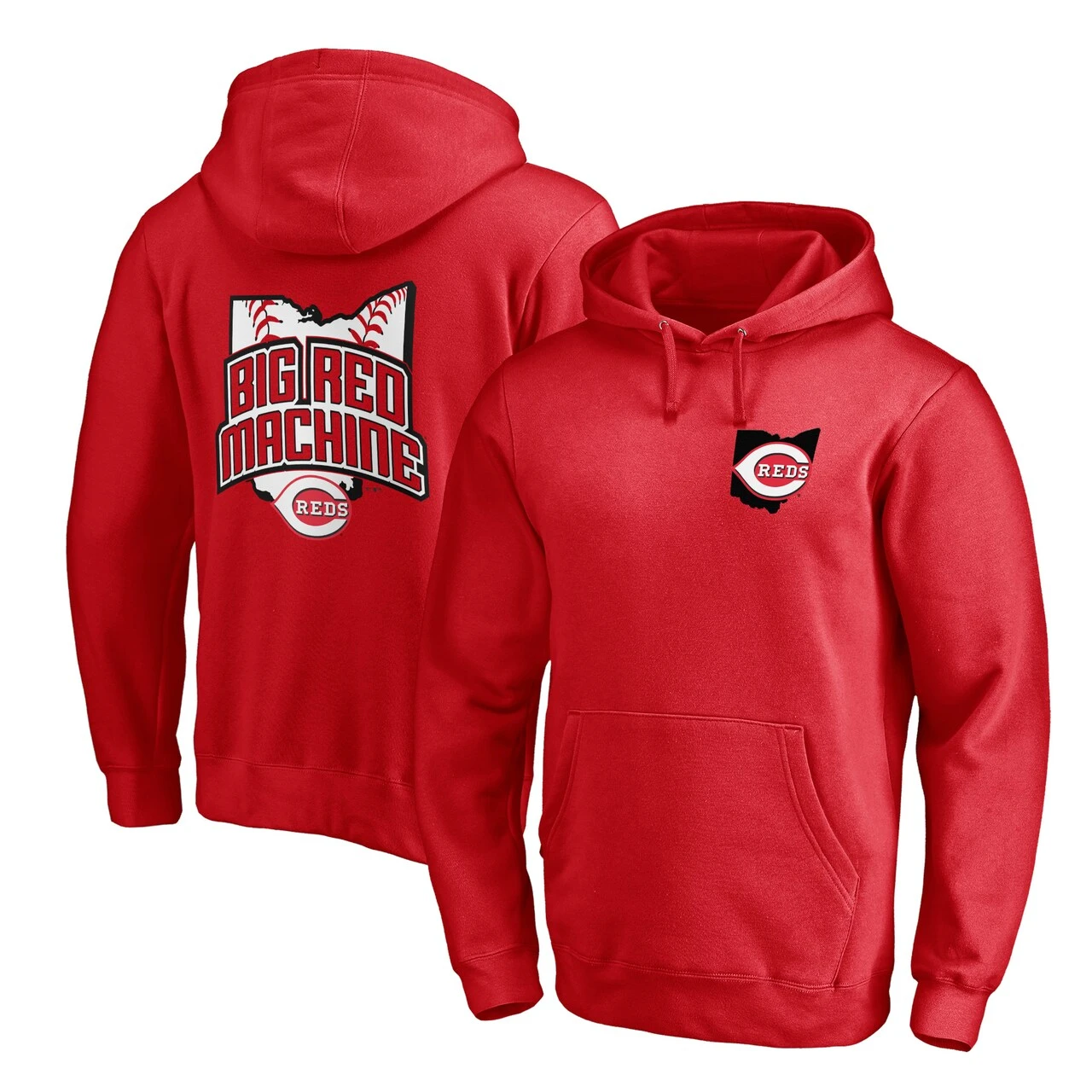 Men's Cincinnati Reds Fanatics Branded Red Hometown Collection Big Red Machine Fitted Pullover Hoodie 3 Men's Cincinnati Reds Fanatics Branded Red Hometown Collection Big Red Machine Fitted Pullover Hoodie