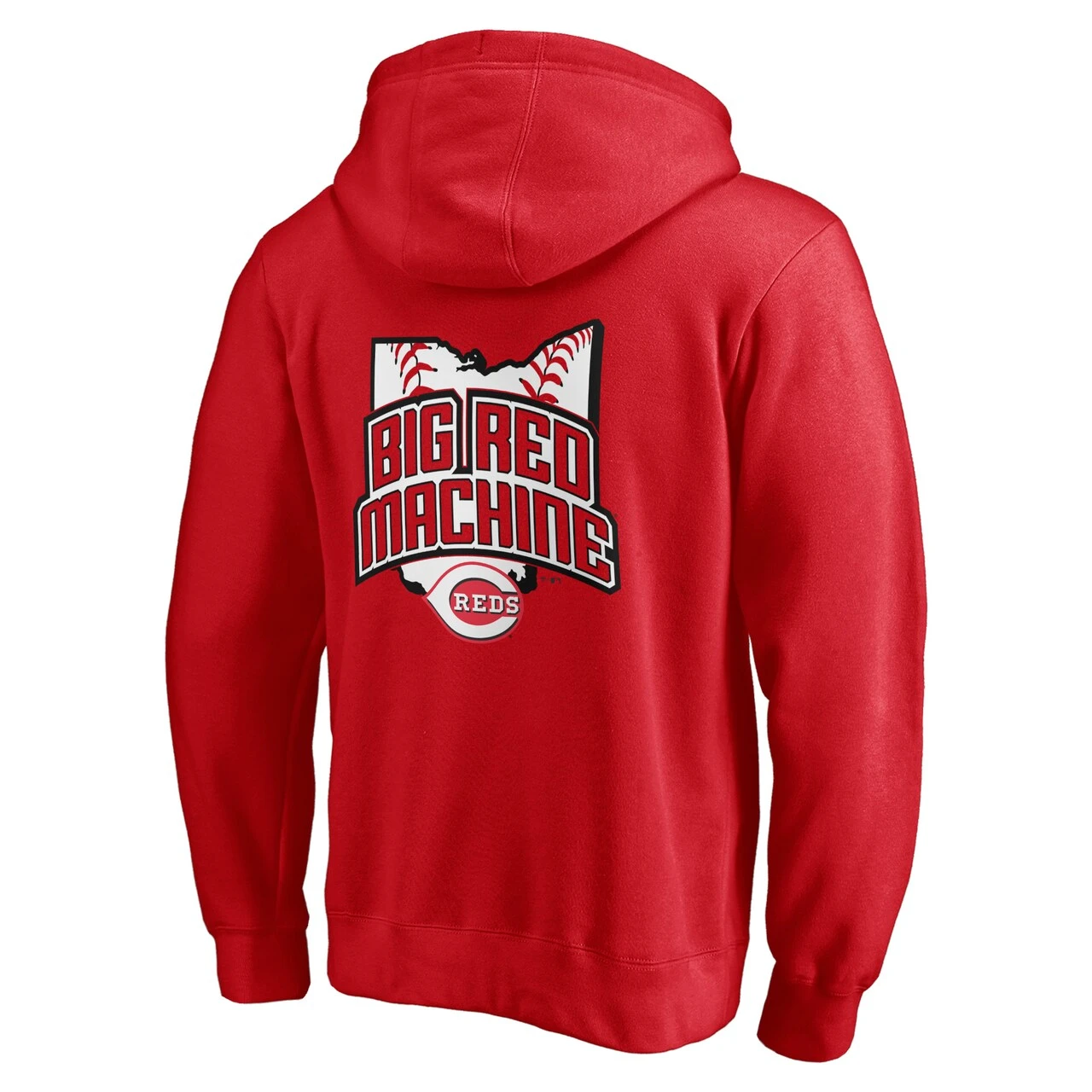 Men's Cincinnati Reds Fanatics Branded Red Hometown Collection Big Red Machine Fitted Pullover Hoodie 5 Men's Cincinnati Reds Fanatics Branded Red Hometown Collection Big Red Machine Fitted Pullover Hoodie - Image 3