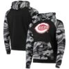 Men's Cincinnati Reds FOCO Black Camo Raglan Pullover Hoodie