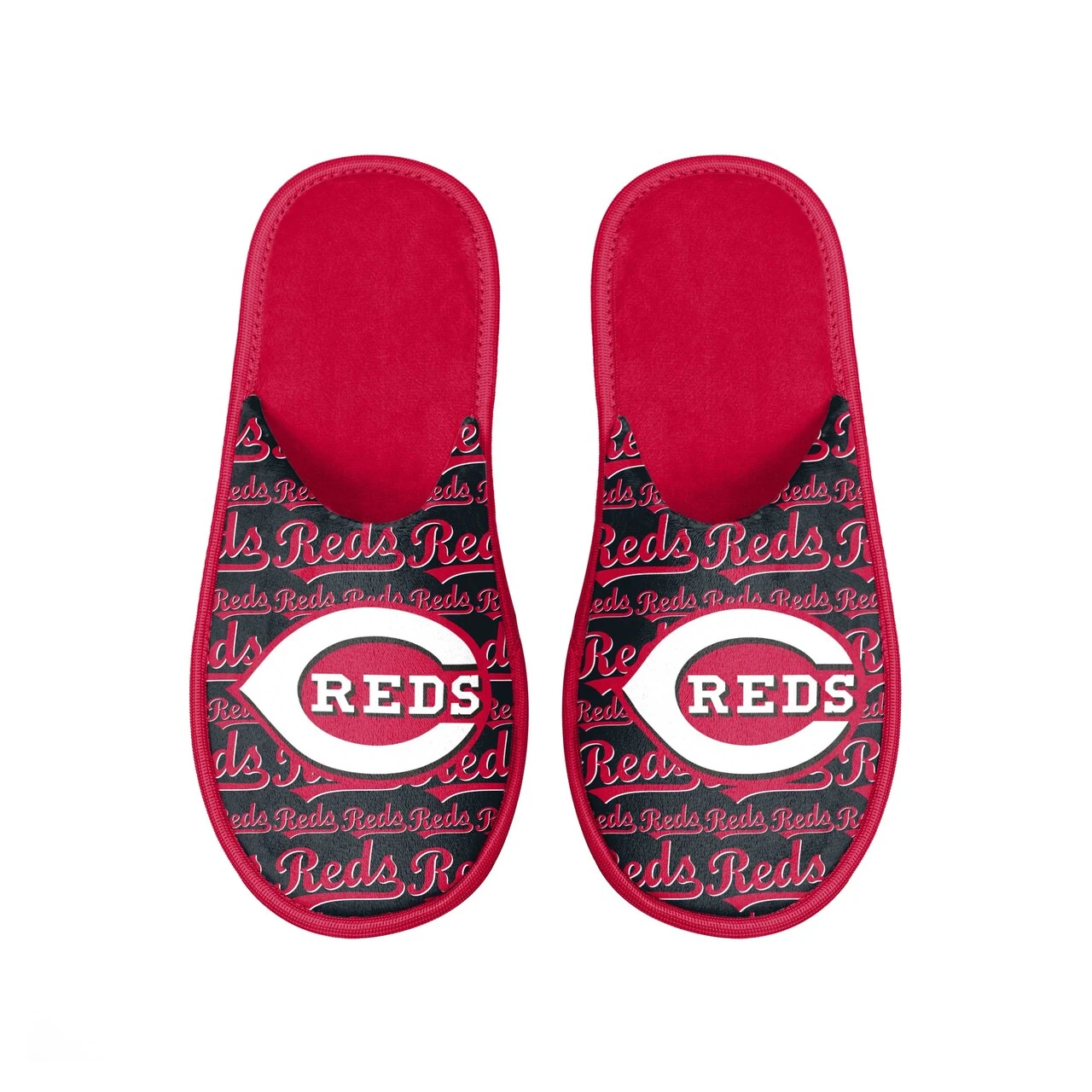 Men's Cincinnati Reds FOCO Scuff Logo Slide Slippers 3 Men's Cincinnati Reds FOCO Scuff Logo Slide Slippers