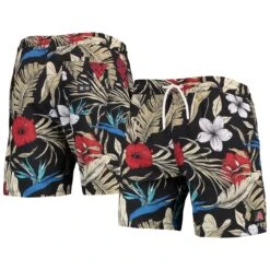 Men's Arizona Diamondbacks Black Hurley X '47 Cannonball Tropics Swim Shorts