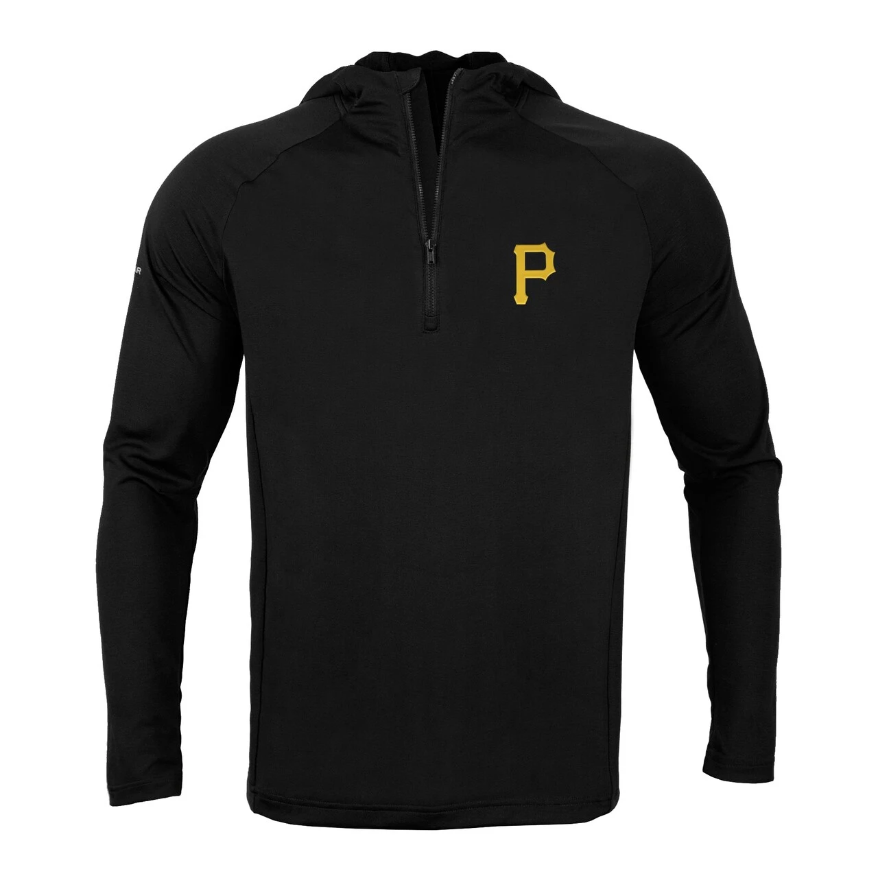 Men's Pittsburgh Pirates Levelwear Black Zander Insignia Core Quarter-Zip Pullover Hoodie 4 Men's Pittsburgh Pirates Levelwear Black Zander Insignia Core Quarter-Zip Pullover Hoodie - Image 2