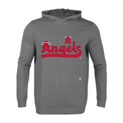 Men's Los Angeles Angels Levelwear Gray City Connect Relay Core Logo Pullover Hoodie